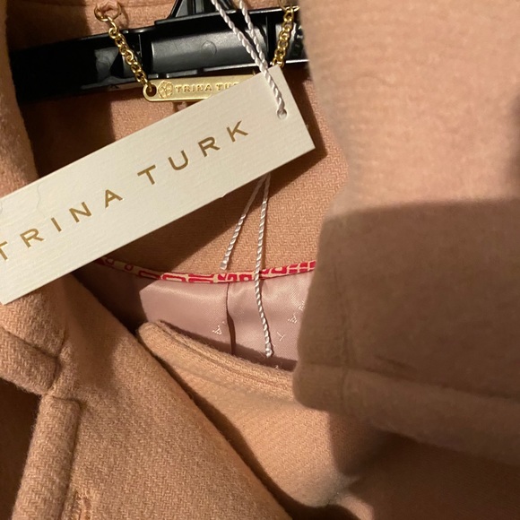 Trina Turk baby pink pea coat size 6 - Picture 4 of 4